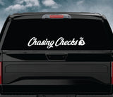 Chasing Checks V2 Car Decal Truck Window Windshield Mirror Banner JDM Sticker Vinyl Men Blue Collar