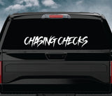 Chasing Checks Car Decal Truck Window Windshield Banner JDM Sticker Vinyl