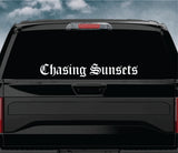 Chasing Sunsets Car Decal Truck Window Windshield Banner JDM Sticker Vinyl