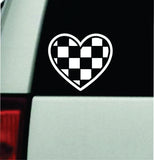 Checker Heart Car Decal Truck Mirror Window Windshield Bumper Sticker Men Girls Funny Meme