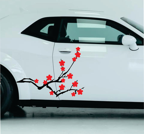 Cherry Blossom Tree Car Decal Truck Window Windshield Banner JDM Sticker Vinyl