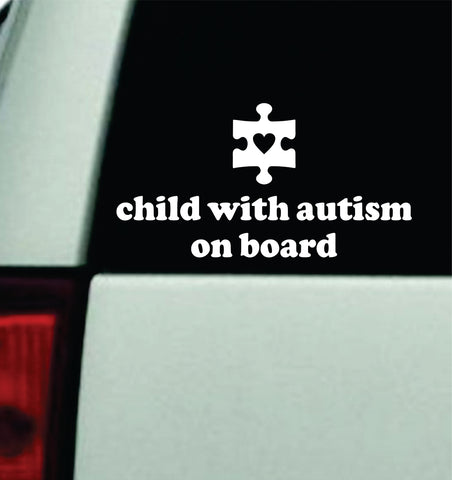 Child With Autism On Board Car Decal Truck Mirror Window Windshield Bumper Sticker Men Girls Autistic