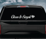 Clean And Simple Car Decal Truck Window Windshield Banner JDM Sticker Vinyl