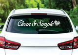 Clean And Simple Car Decal Truck Window Windshield Banner JDM Sticker Vinyl