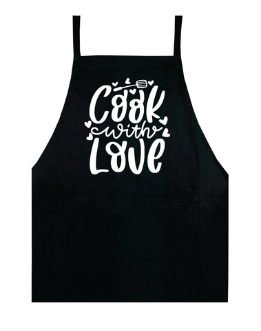 Cook With Love Apron Bbq Barbeque Cook Grill Chef Bake Food Funny Gift Men Girls Mom Dad Gift