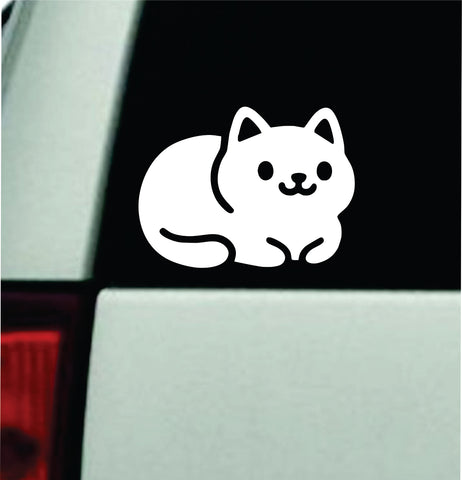 Cute Cat Loaf Car Decal Truck Mirror Window Windshield Bumper Sticker Men Girls Funny Meme Cartoon
