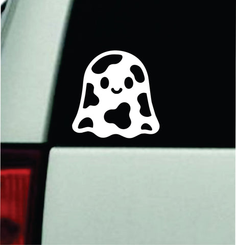 Cute Ghost Cow Pattern Car Decal Truck Mirror Window Windshield Bumper Sticker Men Girls Funny Meme Cartoon