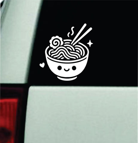 Cute Ramen Noodles Car Decal Truck Mirror Window Windshield Bumper Sticker Men Girls Funny Meme Cartoon