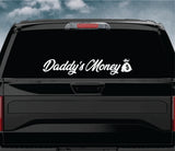 Daddy's Money V2 Car Decal Truck Window Windshield Mirror Banner JDM Sticker Vinyl Men Blue Collar