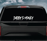 Daddy's Money Car Decal Truck Window Windshield JDM Sticker Vinyl Quote Drift Men Automobile Street Racing Sadboyz Broken Heart Club Japanese