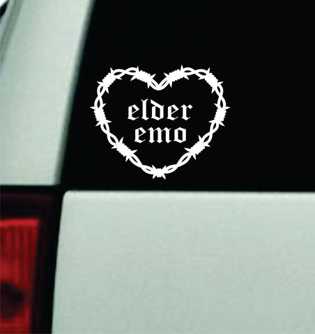 Elder Emo Barb Wire Heart Car Decal Truck Mirror Window Windshield Bumper Sticker Men Girls Blegh