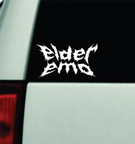 Elder Emo V3 Car Decal Truck Window Windshield Mirror Rearview JDM Bumper Sticker Vinyl Quote Girls Music Emo Goth Screamo Hardcore Metal Rock Concert Blegh