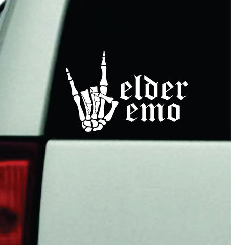 Elder Emo V4 Car Decal Truck Window Windshield JDM Bumper Sticker Vinyl Quote Men Girls Music Emo Hardcore Metal Blegh Mosh
