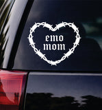 Emo Mom Barb Wire Heart Car Decal Bumper Sticker Truck Mirror Window Windshield Girls Goth Blegh