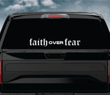 Faith Over Fear V7 Car Decal Truck Window Windshield Mirror Banner JDM Sticker Vinyl Men