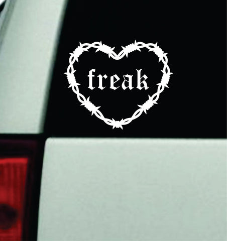 Freak Barb Wire Heart Car Decal Truck Mirror Window Windshield Bumper Sticker Men Girls Blegh Metal Hardcore Music Goth Emo