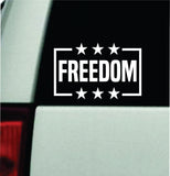 Freedom V2 Car Decal Bumper Sticker Truck Mirror Window Windshield Girls Men USA America