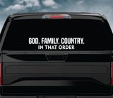God Family Country V2 Car Decal Truck Window Windshield Banner JDM Sticker Vinyl America