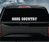 Gods Country Car Decal Truck Window Windshield Banner JDM Sticker Vinyl