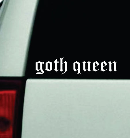Goth Queen Car Decal Truck Mirror Window Windshield Bumper Sticker Men Girls Blegh Hardcore Metal Emo