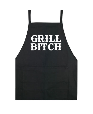 Grill Btch Apron Kitchen Cook Grill Bake BBQ Barbeque Chef Men Women Mom Dad Family Food Gift Funny