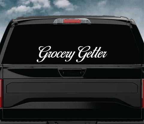 "Grocery Getter" Vinyl Decal Sticker - 4" X 4.5" For Car Window, Bumper, Laptop, Waterproof