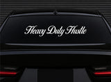 Heavy Duty Hustle Car Decal Truck Window Windshield Banner JDM Sticker Vinyl Blue Collar