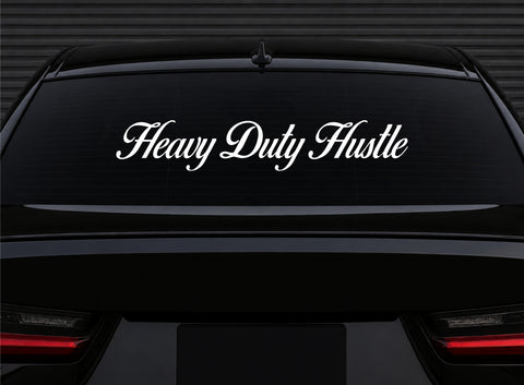 Heavy Duty Hustle Car Decal Truck Window Windshield Banner JDM Sticker Vinyl Blue Collar