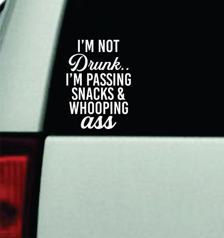 I'm Passing Snacks and Whooping Car Decal Truck Window Windshield JDM Bumper Sticker Vinyl Quote Men Girls Funny Cute Meme Mom Family Kids