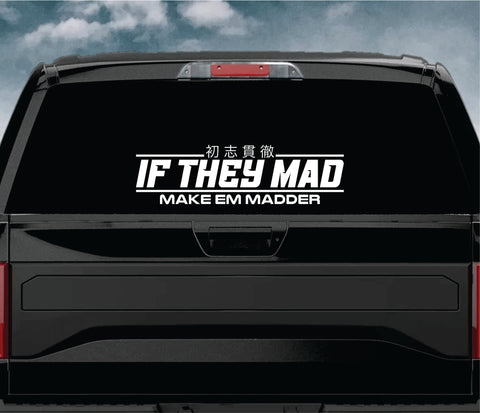 If They Mad Make Em Madder V5 Car Decal Truck Window Windshield Banner JDM Sticker Vinyl Dolph