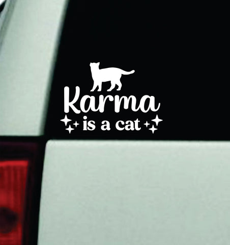 Karma Inspired Cat Car Decal Truck Window Windshield Mirror JDM Bumper Sticker Vinyl Quote Girls Funny Trendy Swiftie Eras Tour Music Lyrics