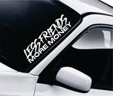Less Friends More Money Car Decal Truck Window Windshield Banner JDM Sticker Vinyl