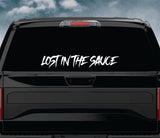 Lost In The Sauce Car Decal Truck Window Windshield Banner JDM Sticker Vinyl Quote Funny Sadboyz Racing Club Meets