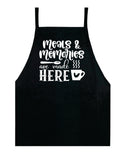 Meals And Memories Are Made Here V2 Apron Kitchen Bbq Barbeque Cook Grill Chef Bake Food Funny Gift Men Girls Mom Dad Gift