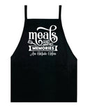 Meals and Memories Are Made Here Apron Kitchen Bbq Barbeque Cook Grill Chef Bake Food Funny Gift Men Girls Mom Dad Gift