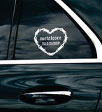 Metalcore Mommy V2 Barb Wire Heart Car Decal Bumper Sticker Truck Mirror Window Windshield Girls Goth Blegh Emo