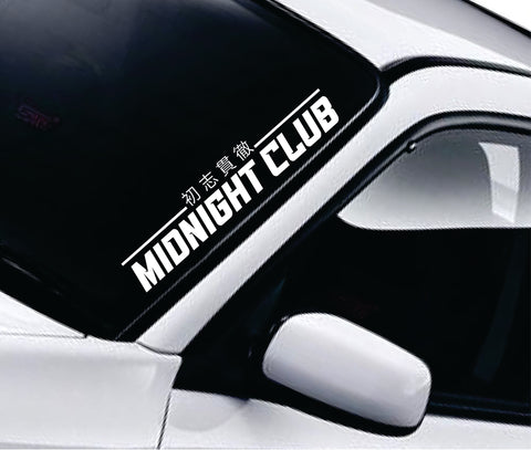 Midnight Club Car Decal Truck Window Windshield Banner JDM Sticker Vinyl Quote Funny Sadboyz Racing Club Meets
