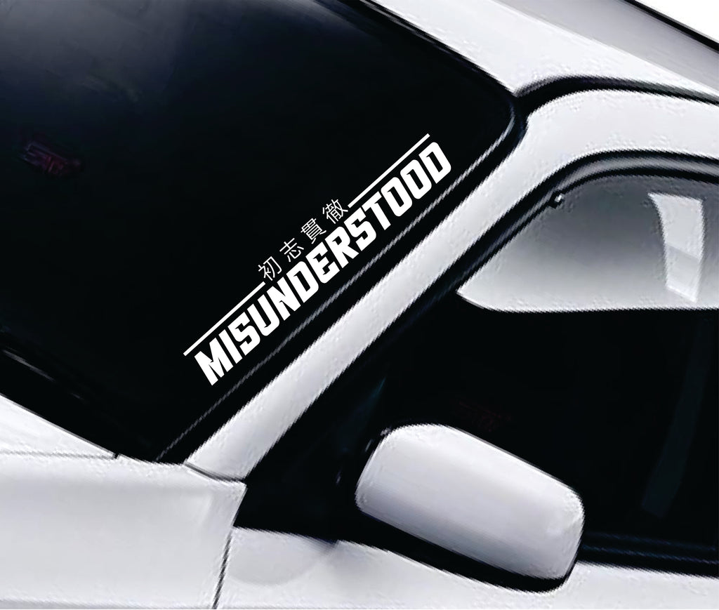 Misunderstood Window Sticker Misunderstood Car Decal Truck Window Windshield Banner JDM Sticker Vin ...