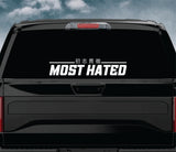 Most Hated V2 Car Decal Truck Window Windshield Mirror Banner JDM Sticker Vinyl Men