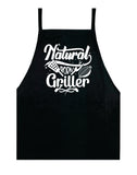 Natural Born Griller Apron Kitchen Bbq Barbeque Cook Grill Chef Bake Food Funny Gift Men Girls Mom Dad Gift