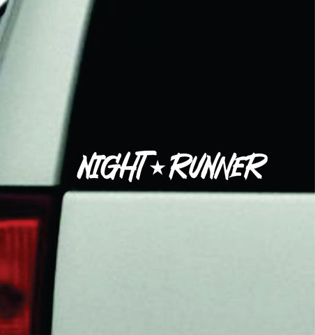 Night Runner V5 Car Decal Truck Window Windshield JDM Bumper Sticker Vinyl Quote Girls Funny Trendy Meme Racing Club Sadboyz