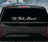 No Thots Allowed Car Decal Truck Window Windshield Banner JDM Sticker Vinyl Quote Funny Sadboyz Racing Club Meets