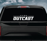 Outcast Car Decal Truck Window Windshield Banner JDM Sticker Vinyl Quote Funny Sadboyz Racing Club Meets