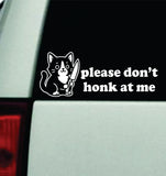 Please Don't Honk At Me Cute Cat Car Decal Truck Mirror Window Windshield Bumper Sticker Men Girls Meme Funny