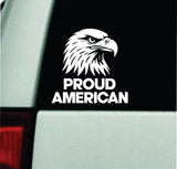 Proud American Car Decal Bumper Sticker Truck Mirror Window Windshield Girls Men Blue Collar