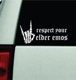 Respect Your Elder Emos Car Decal Truck Mirror Window Windshield Bumper Sticker Men Girls Music Blegh Goth Hardcore Metal