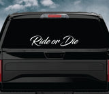 Ride or Die Car Decal Truck Window Windshield Banner JDM Sticker Vinyl Quote Funny Sadboyz Racing Club Meets
