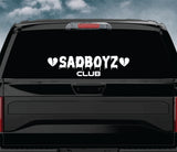 Sadboyz Club V6 Car Decal Truck Window Windshield JDM Sticker Vinyl Quote Drift Men Automobile Street Racing Sadboyz Broken Heart Club Japanese