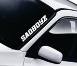 Sad Boyz V14 Car Decal Truck Window Windshield JDM Sticker Vinyl Quote Drift Men Automobile Street Racing Sadboyz Broken Heart Club Japanese