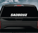 Sad Boyz V14 Car Decal Truck Window Windshield JDM Sticker Vinyl Quote Drift Men Automobile Street Racing Sadboyz Broken Heart Club Japanese